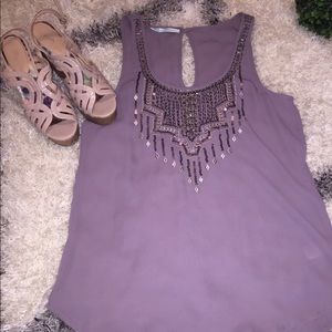 Maurice’s beaded sheer tank